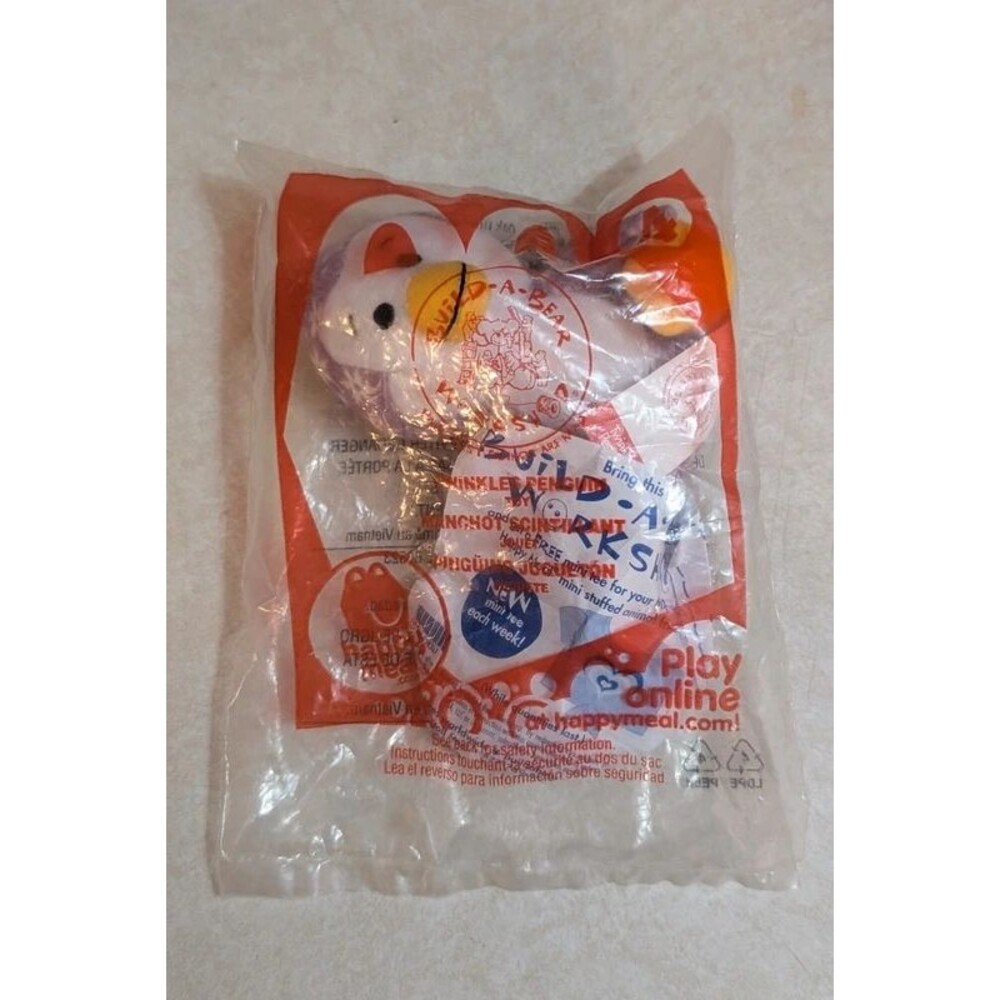 Vintage Buildabear McDonalds Happy Meal Twinkle Penguin New in Package